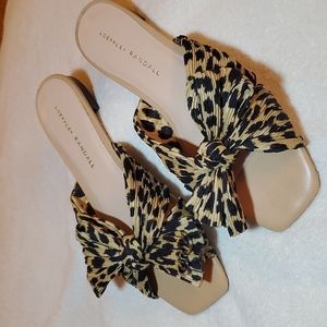 Loeffler Randall Daphne pleated slide sandals